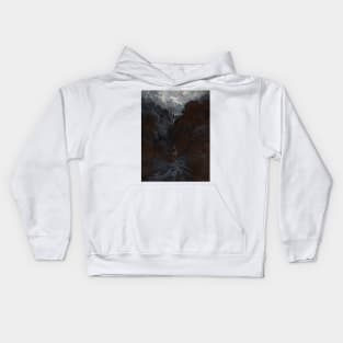 Sir Lancelot Approaching the Castle of Astolat by Gustave Dore Kids Hoodie